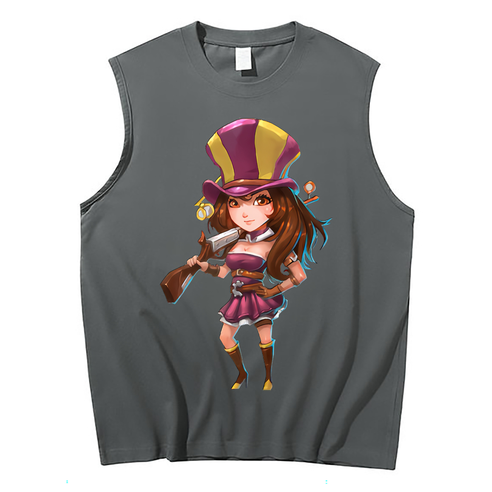 （画像用） リーグ・オブ・レジェンド League of Legends LOL コットン100％タンクトップ（フロントプリント）